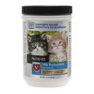 Nutri Vet Milk Replacement Powder With Probiotics For Kittens ( 12 oz )