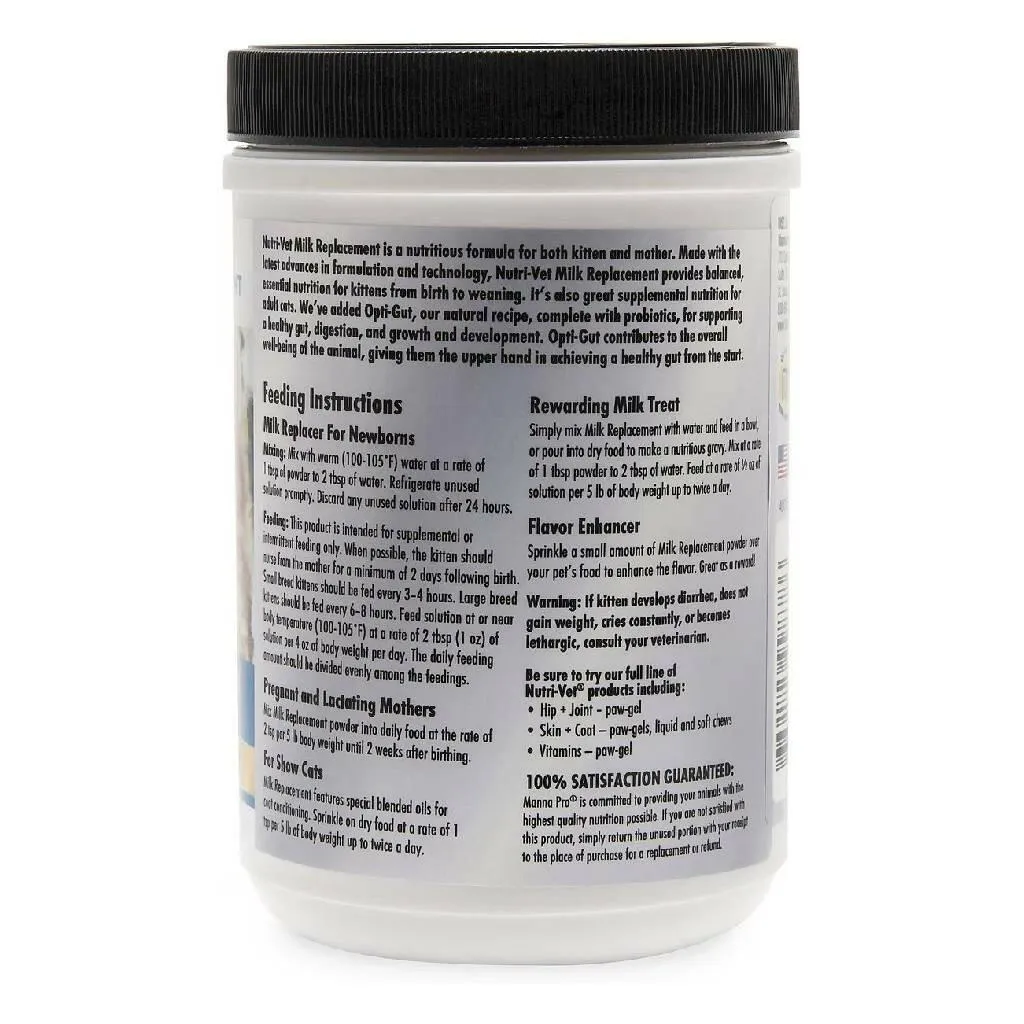 Nutri Vet Milk Replacement Powder With Probiotics For Kittens ( 12 oz )