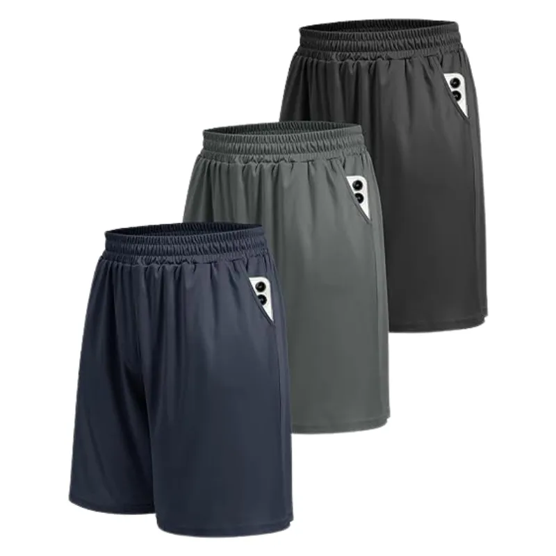 Pack Of 3 Quick Dry Designed Basketball Shorts For Running