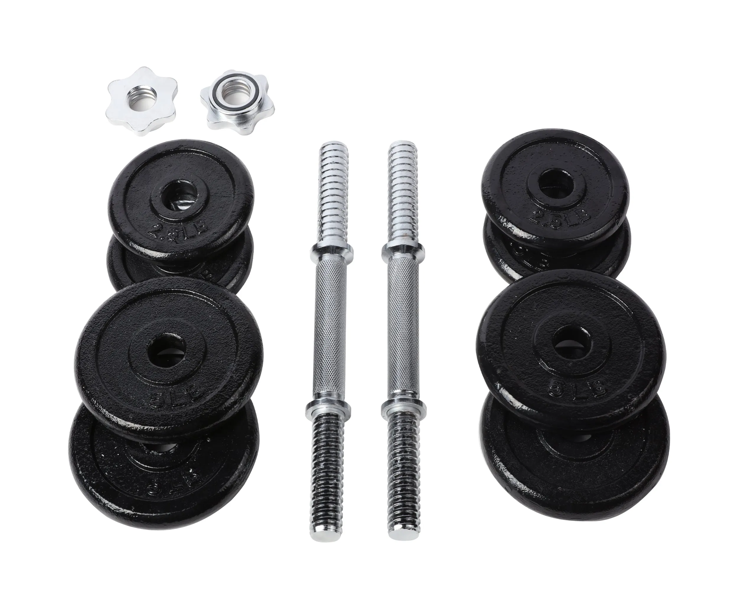 PRCTZ 40lb Adjustable Cast Iron Dumbbell Set with Storage Case
