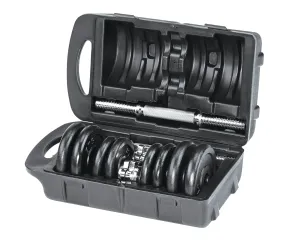 PRCTZ 40lb Adjustable Cast Iron Dumbbell Set with Storage Case