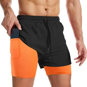 Quick Dry Zip Pocket Design Running Shorts