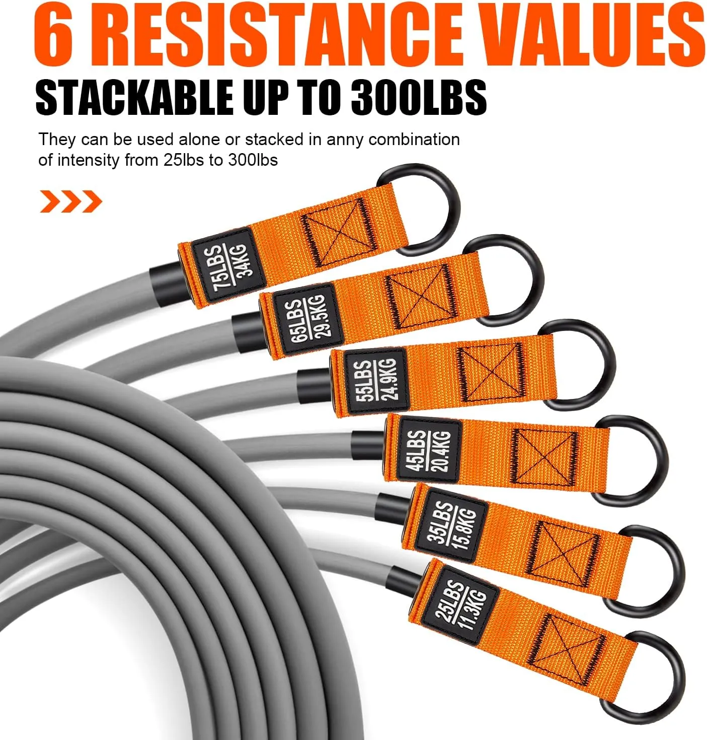 Resistance Bands, Heavy Exercise Bands with Handles, Fitness Bands Set for Working Out, Workout Bands for Men, Weight Bands for Muscle Training, Strength, Slim, Yoga, Home Gym Equipment