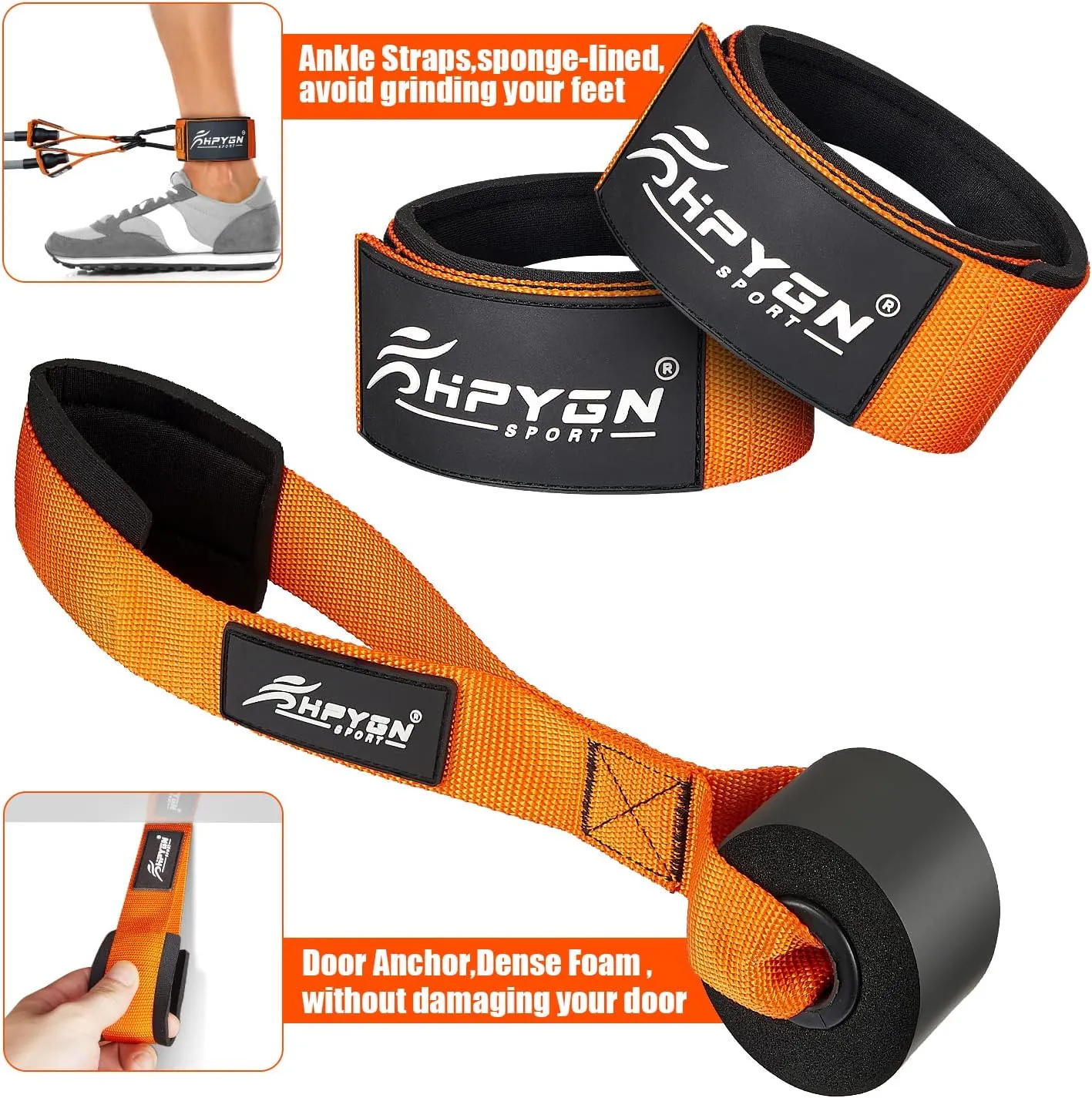 Resistance Bands, Heavy Exercise Bands with Handles, Fitness Bands Set for Working Out, Workout Bands for Men, Weight Bands for Muscle Training, Strength, Slim, Yoga, Home Gym Equipment