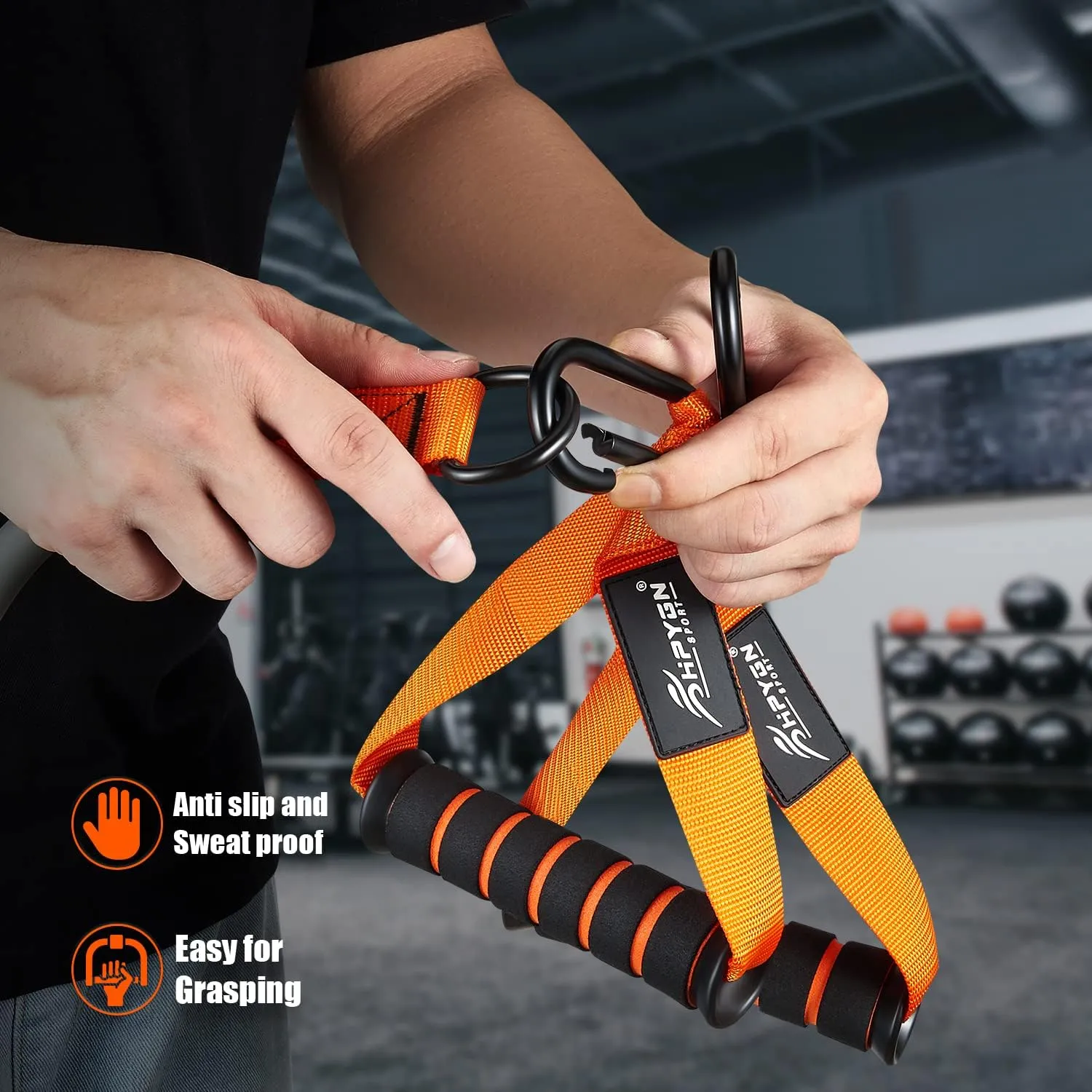 Resistance Bands, Heavy Exercise Bands with Handles, Fitness Bands Set for Working Out, Workout Bands for Men, Weight Bands for Muscle Training, Strength, Slim, Yoga, Home Gym Equipment