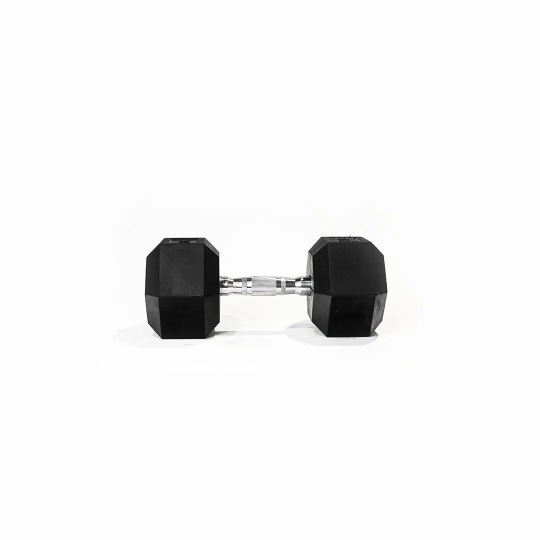 Rubber Hex Dumbbell | Sold In Pairs [1kg - 45kg]