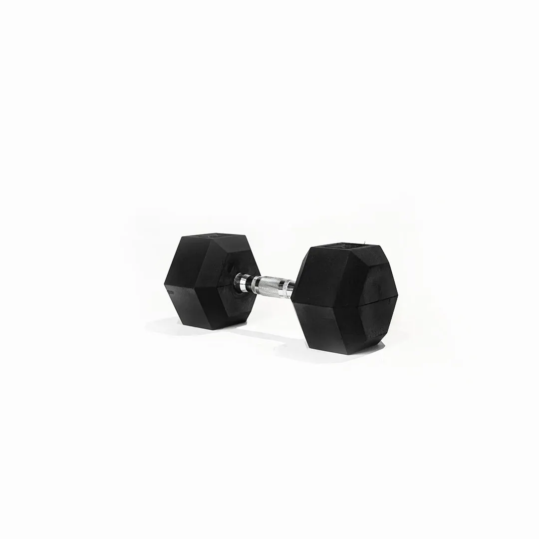 Rubber Hex Dumbbell | Sold In Pairs [1kg - 45kg]