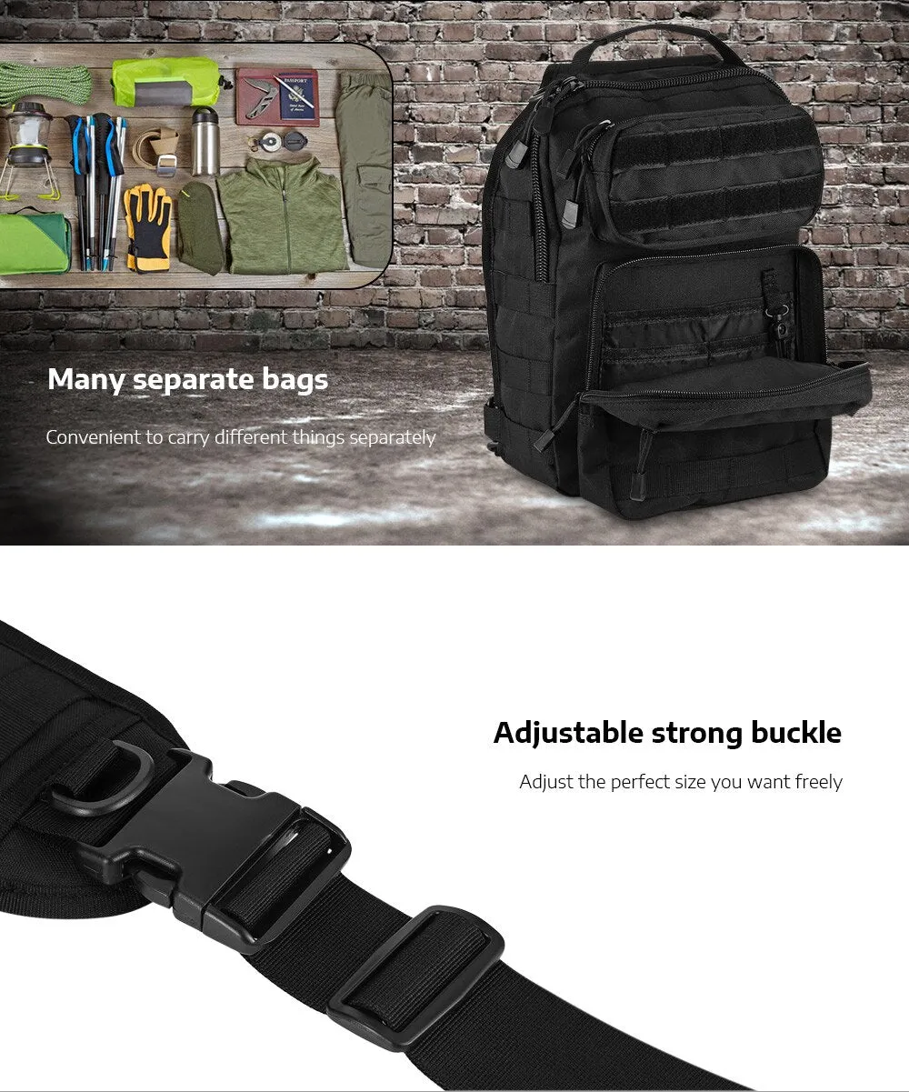 Sidiou Group Tactical Bag Backpack Military Shoulder Sling  Backpack Crossbody Bag