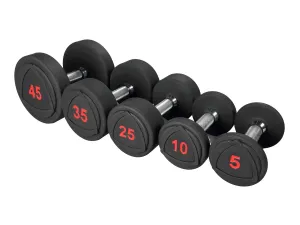 Sportgear Urethane Round Head Dumbbell Set 5 50 lbs