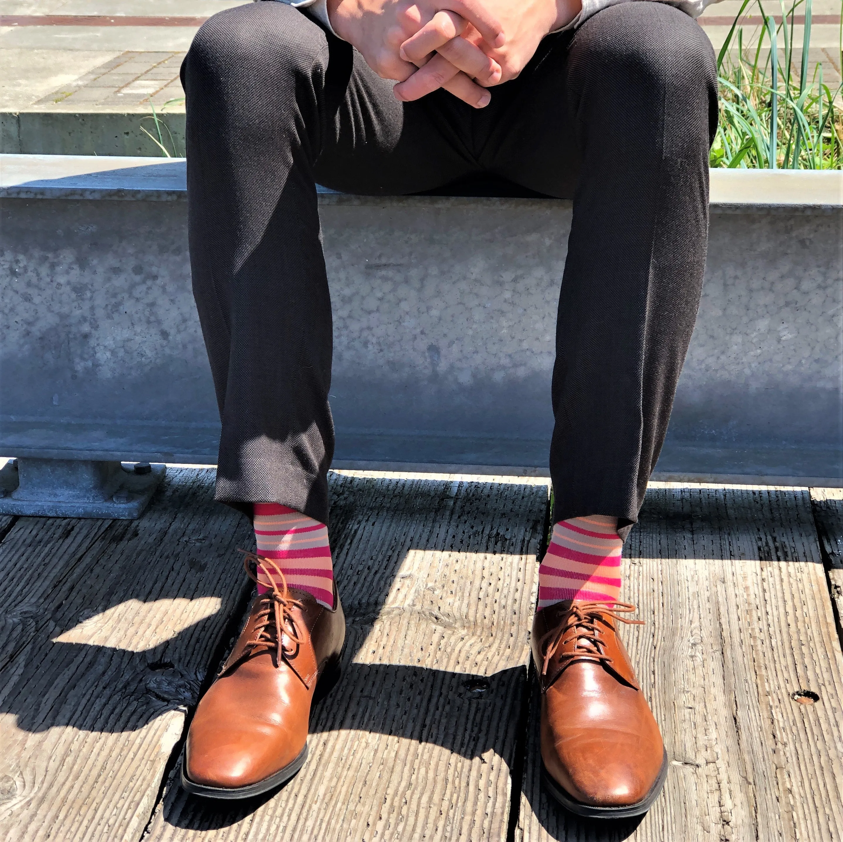 Stripes Cotton Pink - Medical Compression Socks