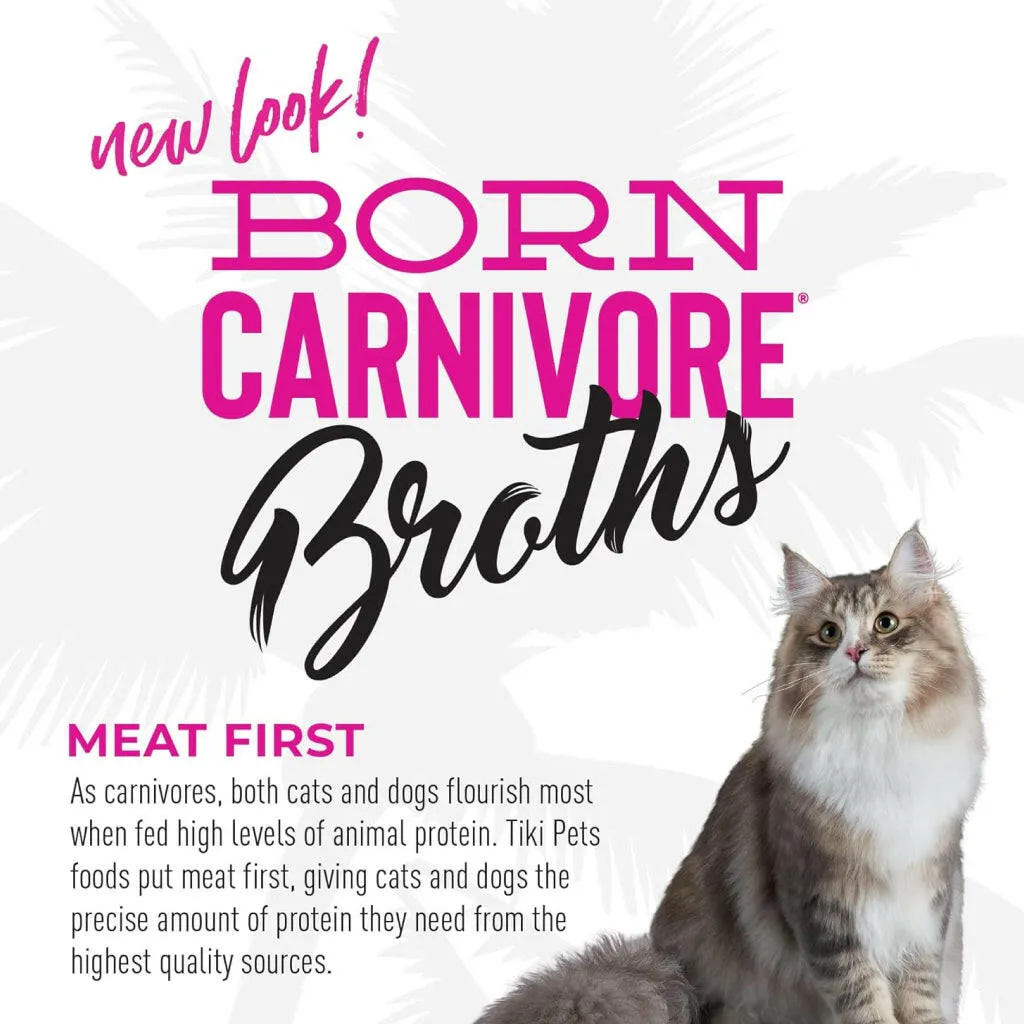 Tiki Cat Born Carnivore Broths Salmon in Broth Wet Cat Food (1.3 oz x 12 pouches)