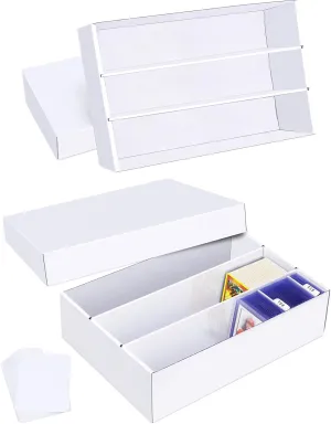 Trading Card Storage Box 2 Pack2400 Count Cardboard Organizer with Dividers for MTG, TCG, Sports, Toploader, Commander