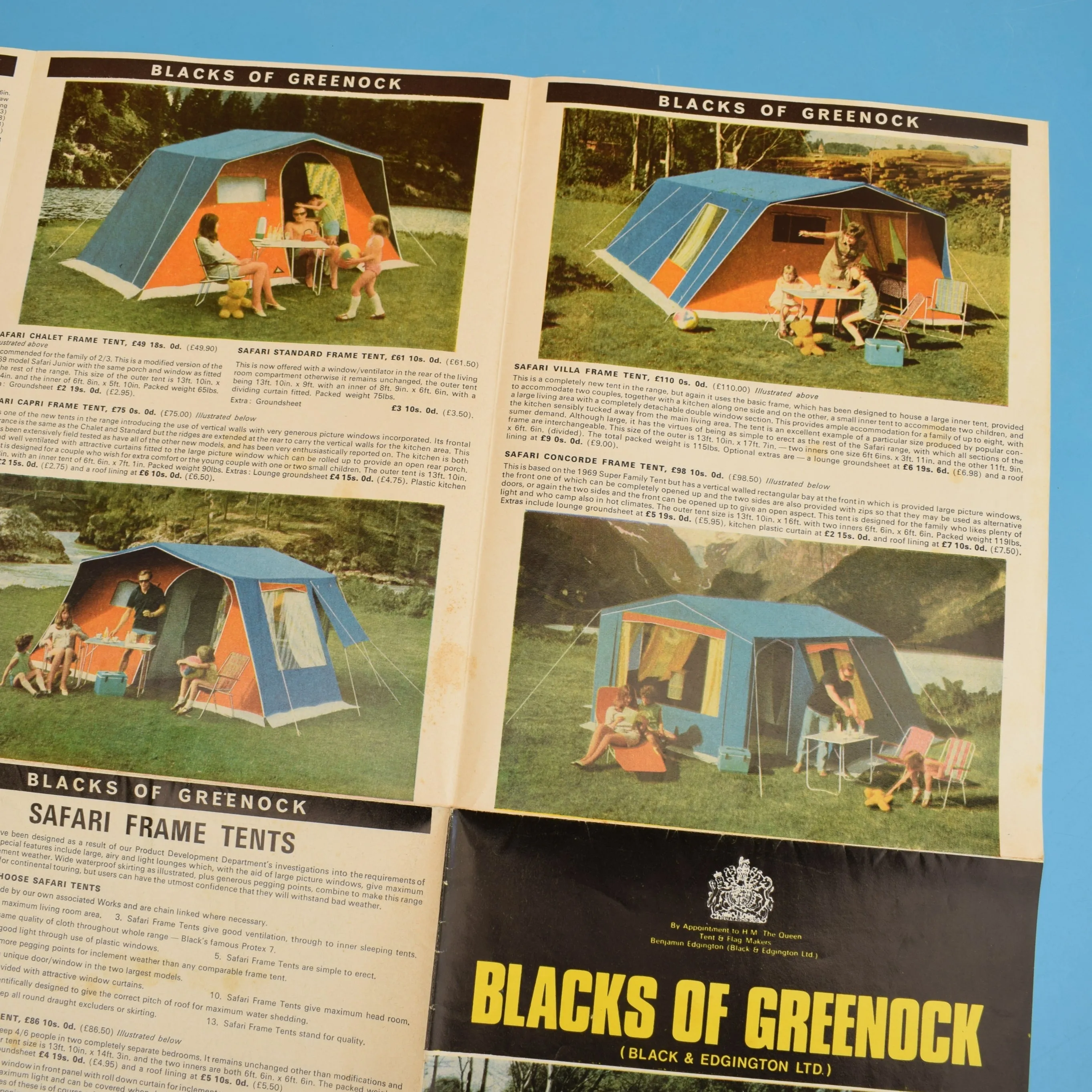 Vintage 1970s Camping/ Tent Brochures