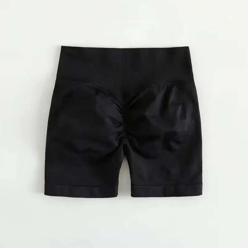 Women Seamless Gym Yoga Shorts Scrunch Butt Workout Tights